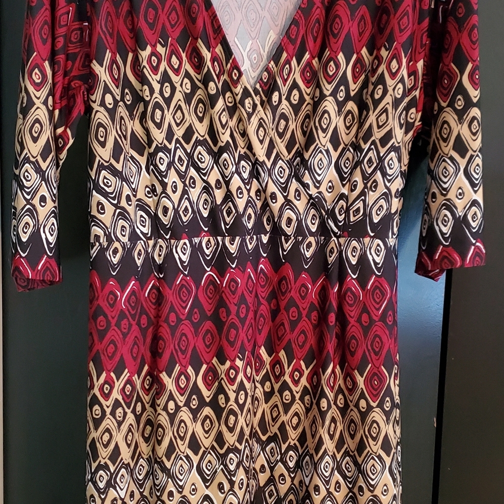 Beautiful faux wrap dress, 3x, Just My Size